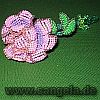 Объёмный 3D цветок - Роза. Плетение из бисера.