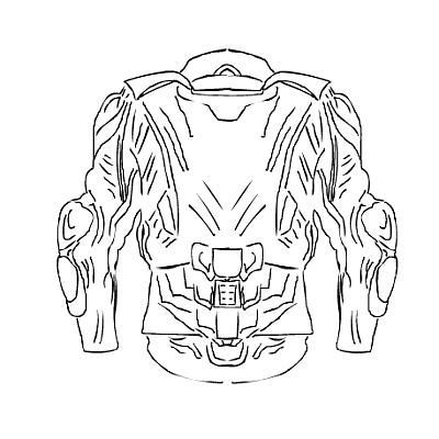 Мото нагрудник защита для мотоциклистов (нагрудник защищает грудь, спину, плечи и руки)